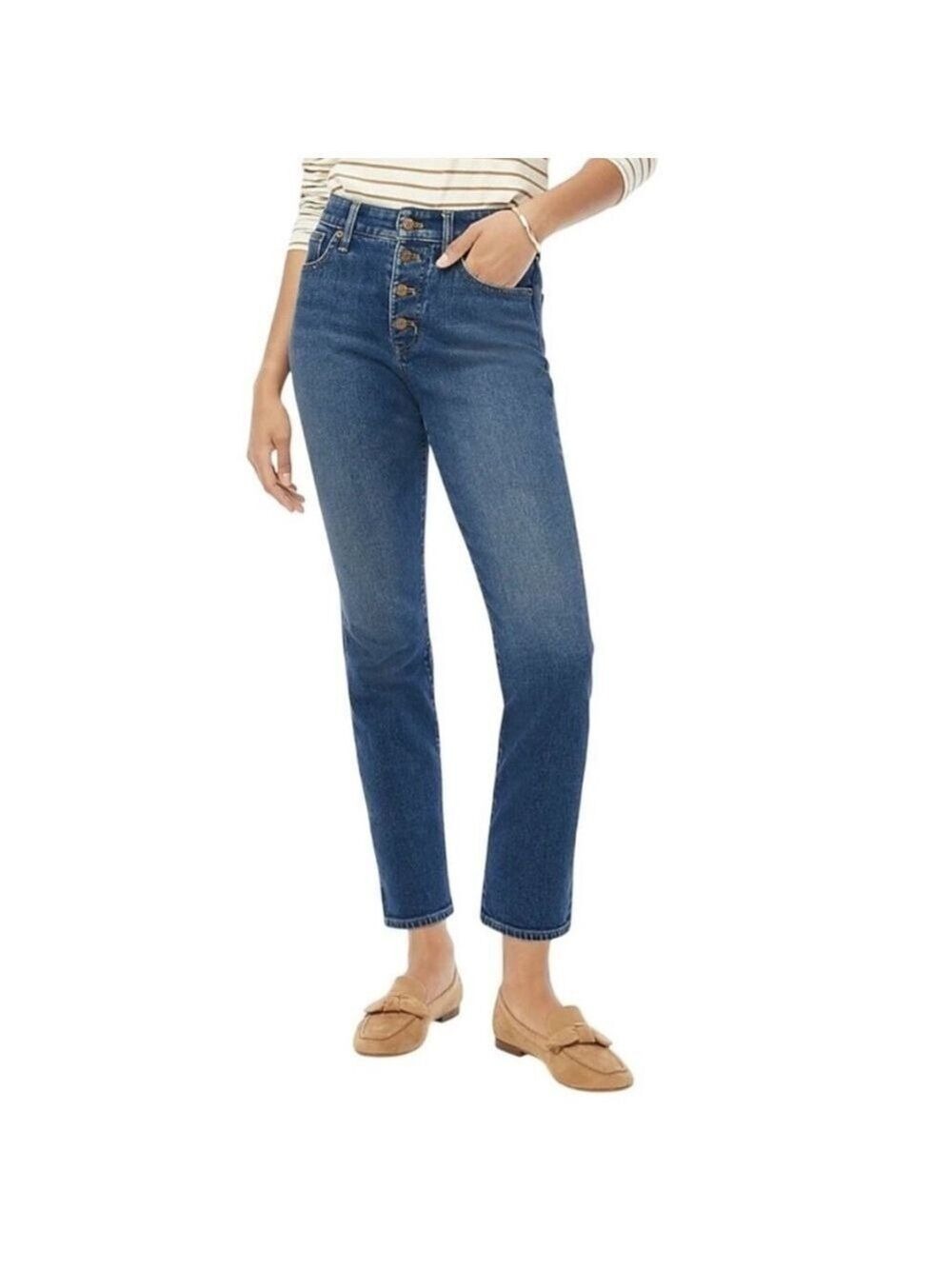 J.Crew Jeans Women’s Essential Straight Leg Button Fly Stretch Sz 31